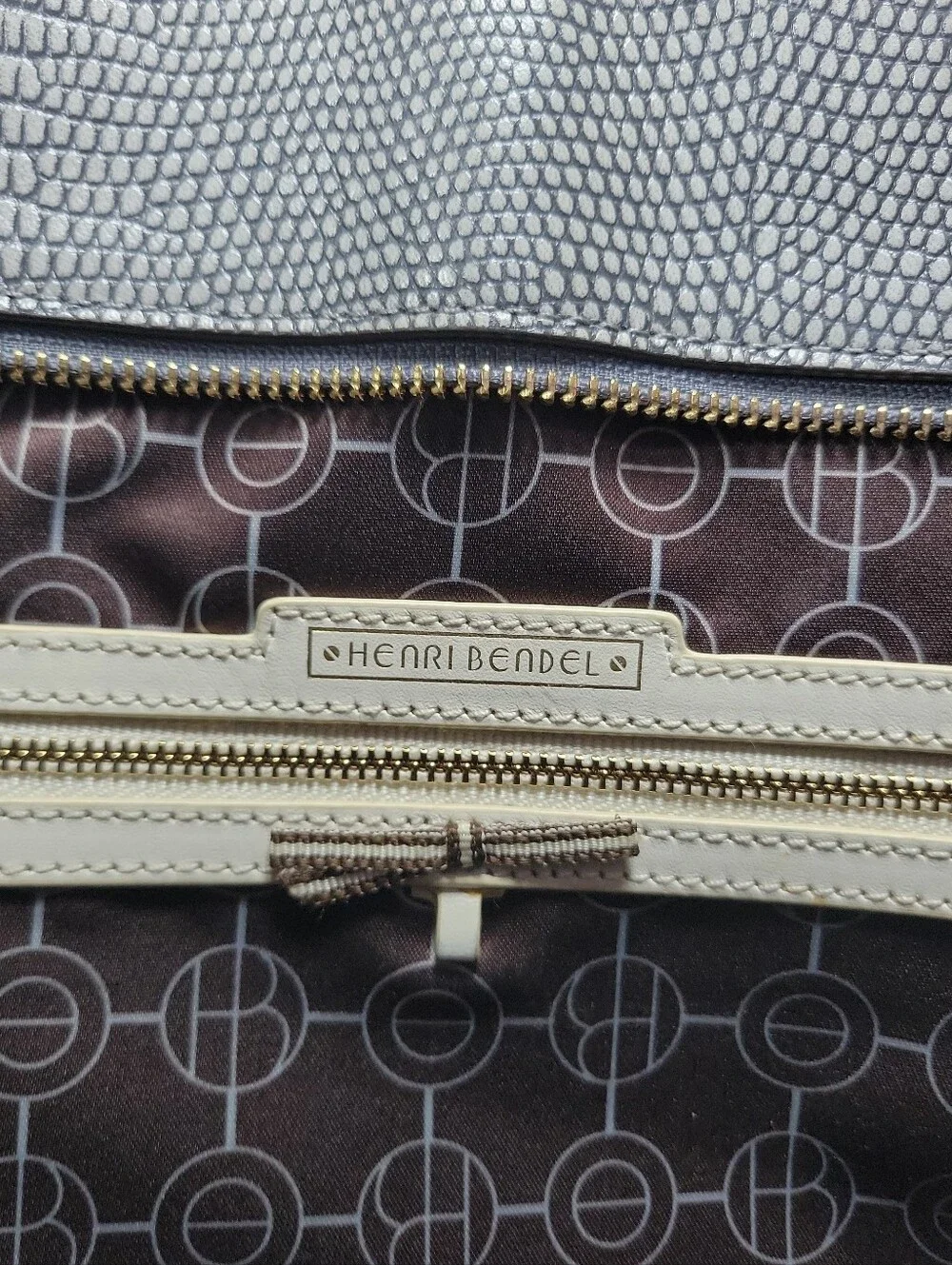 henri bendel Lizard-embossed Tote - Picture 6 of 10